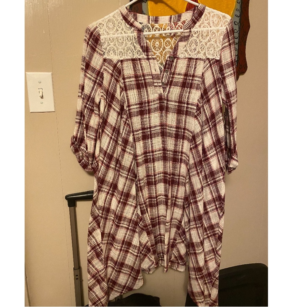 Adorable plaid tunic